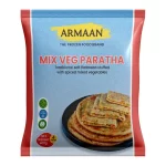 Armaan Mix Veg Paratha – 400g | 4 Pieces of Traditional Flatbread Stuffed with Spiced Mixed Vegetables